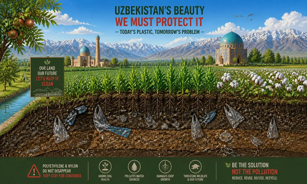اقدامات ازبکستان برای تهدید باقیماندهٔ نایلون پلی‌اتیلن — تهدیدی پنهان برای حاصلخیزی خاک